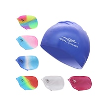 Silikon Yüzme Kap Yetişkin Su Geçirmez Yaz Yüzme Havuzu Kapağı Elastik Kulakları Koruyun Uzun Saç Renkli Dalış Şapkası G Çok Renkli