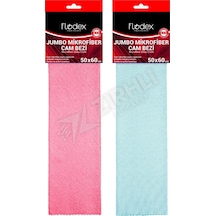 5 Adet Flodex Jumbo Mikrofiber Cam Bezi 50x60 Renkli