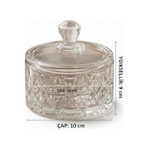 Lüks Kristal Cam Şekerlik, Lokumluk 2303011 Şeffaf