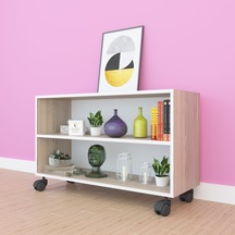 Kenzlife Kitaplık Beril 048 090 020 Crd Tekerlekli Mutfak Dolabı Banyo Ofis Ayakkabılık Kiler