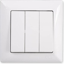 Günsan Visage Beyaz Üçlü Anahtar Çerçeve Dahil