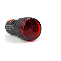 Ew16-22lv-k Q22mm Voltmetre Led 24-450v Kırmızı - 2'li Paket