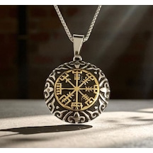 Viking Pusula Çelik Kolye Ucu 8879
