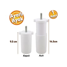 Mobilya Kanepe Sehpa Tv Ünitesi Koltuk Orta Destek Ayağı Ayarlanabilir 9.5 Cm - 14 Cm Baza Ayak