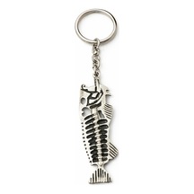 Fishbone Spirit Balık Kılçığı Figürlü Gümüş Renk Unisex Metal Anahtarlık