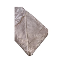 Kaymaz Tabanlı Tay Tüyü Çekyat, Koltuk, Kanepe Örtüsü Bej Renk 175x210cm Abanoz - Beyaz