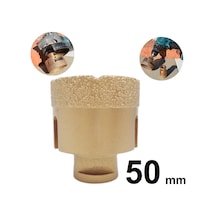 Mermer Granit Panç M14 Fayans Beton Karot 50mm Sarı Elmas Delm...