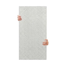 Tink 3d Kendinden Yapışkanlı Duvar Kağıdı Yeni Nesil Akustik Keçe Panel Desenli 52x98 Cm Beyaz, 2 Adet 1 M² Açık Gri
