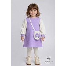 Babyden's Bayramlık Şık Ve Rahat Kız Bebek Elbise Çantalı Yumuşak Peluş Kollu Kışlık Çocuk Kombini Lila Babyden's Bayramlık Şık Ve Rahat Kız Bebek Elbise Çantalı Yumuşak Peluş Kollu Kışlık Çocuk Kombini Lila