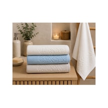 Gonca Renkli Havlu 50x90 Cm 3'lü Set %100 Pamuk - Coastal Linen Çok Renkli