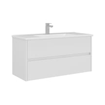 Orka Arno 100 Cm Parlak Beyaz Çekmeceli Banyo Dolabı Alt Modül Lavabo Beyaz