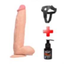 Lilitu Shop 29 cm Belden Bağlamalı Vantuzlu Realistik Penis Anal Vajinal Dild