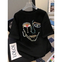 Noıssey Urban Pop Graphic Kadın Tişört Koleksiyonukod 5110 Siyah