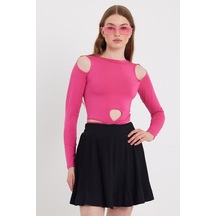 Quhox Kadın Allegro Crop Pembe
