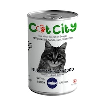 Cat City Az Tahıllı Somon Balıklı Yetişkin Kedi Konserve Mama 400 G