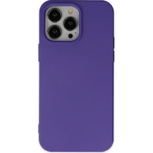 Flzdgnkr Newface İphone 14 Pro Max Kılıf Nano İçi Kadife Silikon - Mor