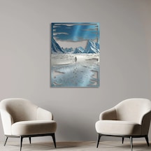 Sessiz Yolculuk Nihilist Penguen Ve Buzullar - Metal Tablo 68 X 90 Cm Çok Renkli