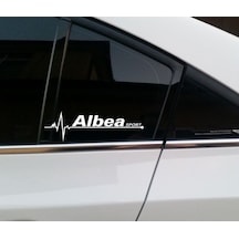 Fiat Albea Yan Cam Sticker Oto Kapı Çıkartma 20Cmx7Cm