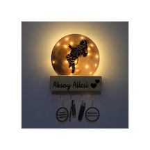 Led Işıklı Pleksi Dolunay Kişiselleştirilebilir Dekoratif Biblo Space Astronot Anahtar Askılığı Sarı - 737200937 Sarı