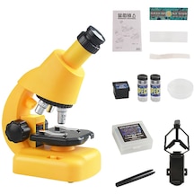 Çocuk Mikroskop Kiti 100x/400x/1200x Büyütme Bilim Oyuncakları Mikroskop 2205 001