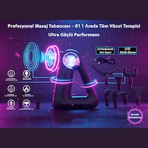Hilda Sk-988 Profesyonel Masaj Aleti 32 Kademeli Hız 8 Başlıklı Lcd Ekranlı Derin Doku & Tüm Vücut Masaj Tabancası Siyah