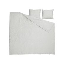 Ikea Solfıbbla Çift Kişilik Nevresim Takımı 220 X 240 Cm Beyaz - Gri