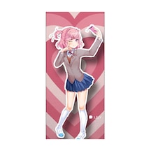 Anime- Natsuki Doki Doki Desenli Sarılma Yastığı Hugging Pillow Kılıfı Çok Renkli