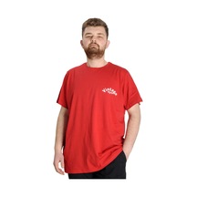 Mode Xl Büyük Beden Erkek T-Shirt Vıntage 23144 Kırmızı 001