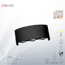 Cata Ct-8011 Haiti Modern Led Aplik Amber Işık Siyah