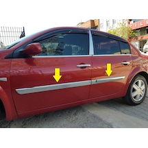 Renault Megane 2 Uyumlu 2002-2010 Krom Yan Kapı Çıtası 4 Parça Paslanmaz  Çelik