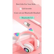 Stn-28 Pembe Kulak Üstü Kablosuz Bluetooth Kulaklık Senalstore