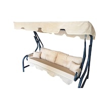 3 Kişilik Lüks Vip Düğmeli Salıncak Minderi Cappuccino Minder (535633423)