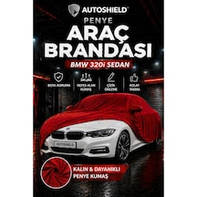 Bmw 320i Sedan Penye Araç Brandası Kumaş Garaj Brandası Oto Koruma Örtüsü Kırmızı