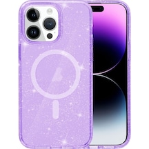Teleplus Apple Uyumlu iPhone  14 Pro Max Kılıf Simli Allstar Magsafe Kapak