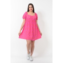 Kadın Yeni Sezon Yaka Ve Kolu Büzgü Detaylı Midi Boy Elbise 001 Kadın Yeni Sezon Yaka Ve Kolu Büzgü Detaylı Midi Boy Elbise 001