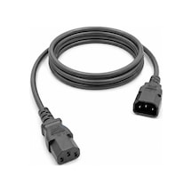 5 Adet - Power Uzatma Güç Kablosu - C13 To C14 Bakır Kablo - 1.8 Metre