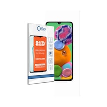 Samsung Galaxy A90 ile Uyumlu Tam Kaplayan Temperli 21D Cam Ekran Koruyucu