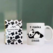 5 Dakika Daha Temalı Kupa Ve Konuşan Ajanda Hediye Seti Eğlenceli Ve Motivasyonel Ofis & Günlük Set
