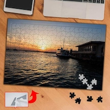 Deniz, İskele, Vapur, Şehir 240 Parça Puzzle Yapboz Tablo-pf126