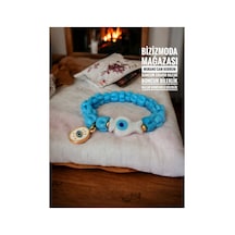 Murano Cam Bodrum Boncuk Charm Nazar Boncuk Bileklik Nazar Boncuklu Bileklik Mavi 02116630