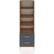 Hyperion Dolap 4 Raflı 2 Çekmeceli 60x44x195 Çam-antrasit Çam