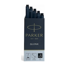 Parker Dolma Kalem Kartuşu Quink Yıkanabilir Siyah 5 Li Paket 1950382