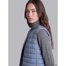 Lcw Modest Mavi Bisiklet Yaka Kadın Şişme Yelek