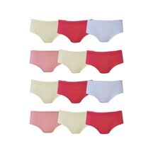Kadın 12li Paket Karışık Renk Pınar Bikini Külot 001