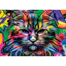 Nova Puzzle 1000 Parça Kızgın Bakışlar Puzzle - Kedi Puzzle