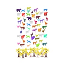 Toy Play 48 Parça Renkli Mini Çiftlik Hayvanları Figür Seti 4-6 Cm Sku676