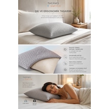 Sleep Home Thermo Switch Visco Yastık 40 X 60 Cm Açık Gri
