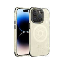 Subutu Apple Uyumlu iPhone 14 Pro Max Sbt Wireless Şarj Özellikli Desenli Hot Kılıf-gold Gold