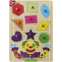 Bubu Ahşap Puzzle Palyaço Geometrik Şekiller