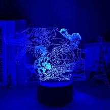 Wealthglow Anime Demon Slayer Tanjiro Y Nezuko İçin Lamba Serin 3d Dpdc46 Siyah